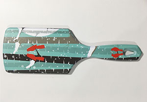 冬天树鸟UV打印梳子